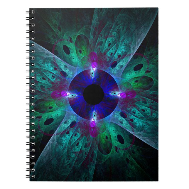 Caderno Espiral Notebook Eye Abstrato Art (Frente)