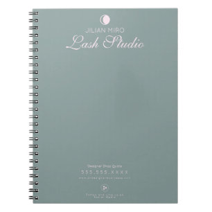 Caderno Espiral Notebook Eyelash Studio de Beleza Salônica Moderna