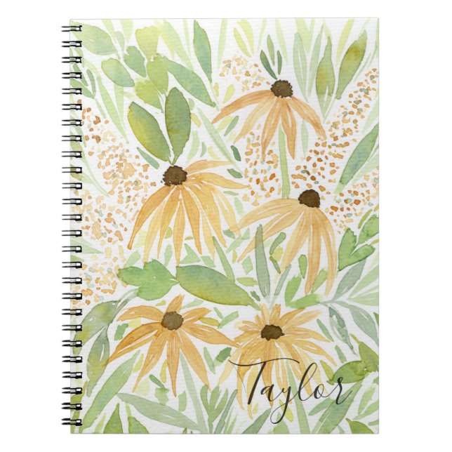 Caderno Espiral Notebook Fall Floral Suspensão de Olhos Pretos (Frente)