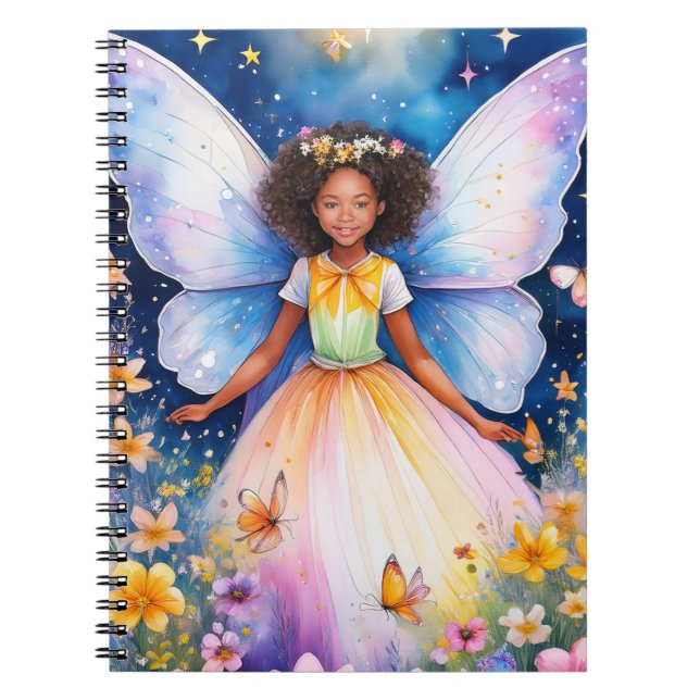 Caderno Espiral Notebook Fantasy Fairy 6,5 x 8,75 Polegadas (Frente)
