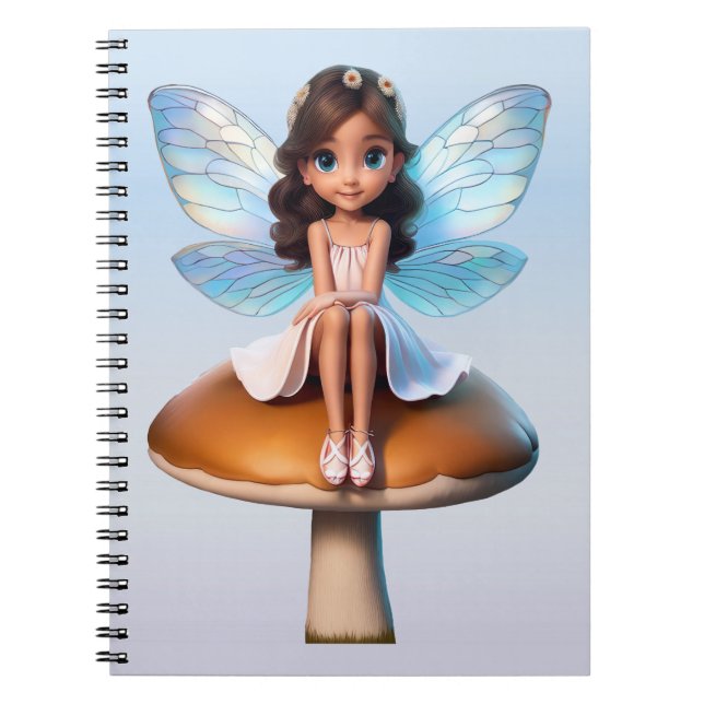 Caderno Espiral Notebook Fantasy Fairy 6,5 x 8,75 Polegadas (Frente)
