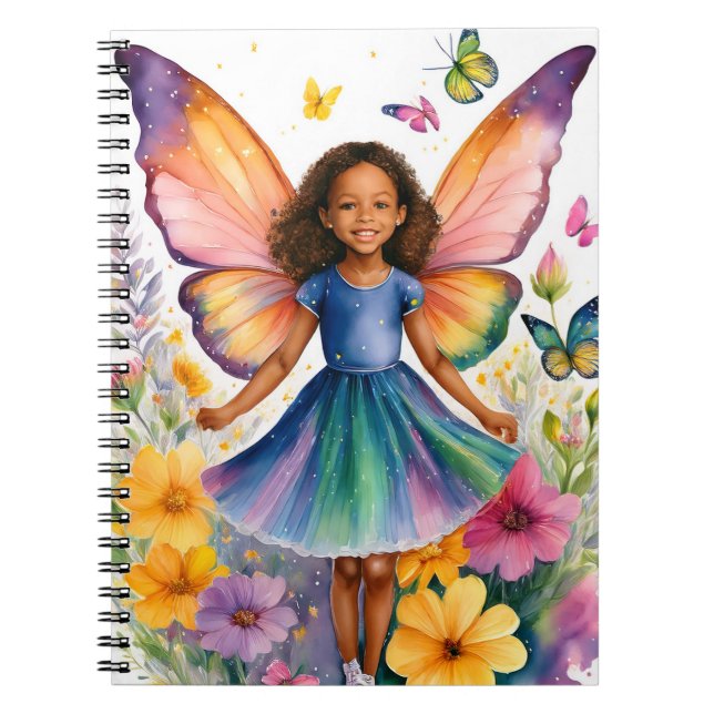 Caderno Espiral Notebook Fantasy Fairy 6,5 x 8,75 Polegadas (Frente)