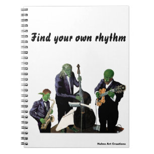 Caderno Espiral Notebook Fantasy Jazz Blues Musicians Music Art