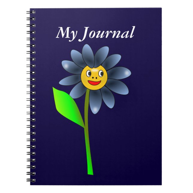 Caderno Espiral Notebook Feliz Flor (Frente)