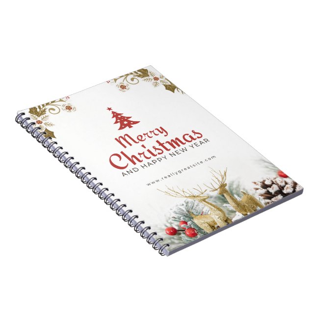 Caderno Espiral Notebook Feliz Natal (Lado Direito)