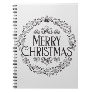 Caderno Espiral Notebook Felry Christmas Vintage