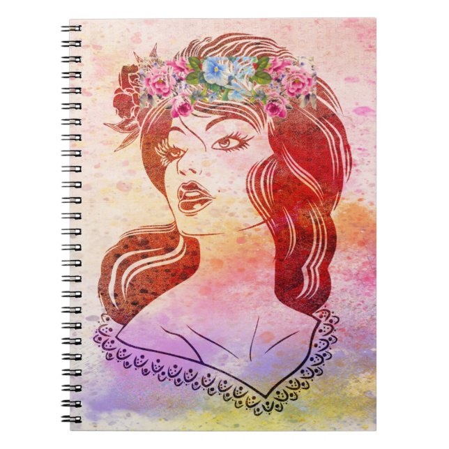 Caderno Espiral Notebook feminino (Frente)