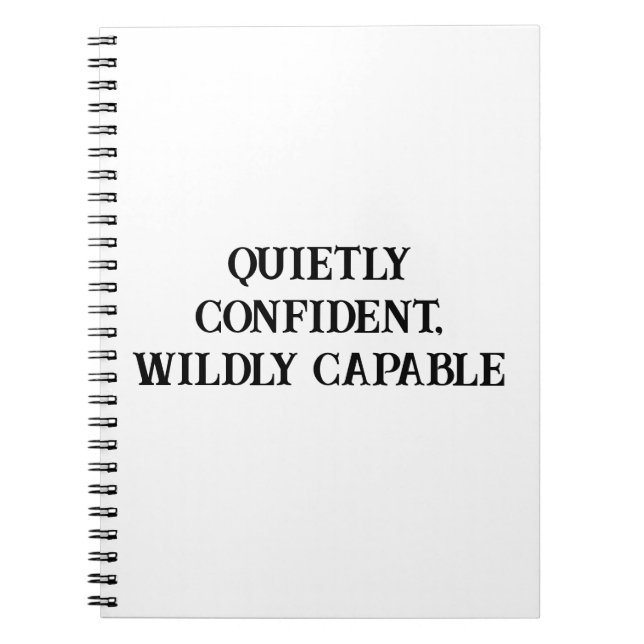 Caderno Espiral Notebook feminino confiável e capaz (Frente)