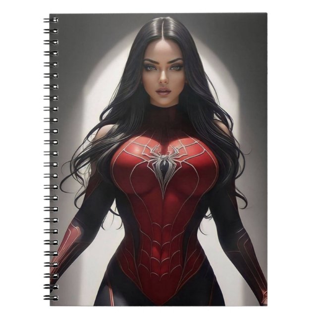 Caderno Espiral Notebook feminino de aranha#1 (Frente)