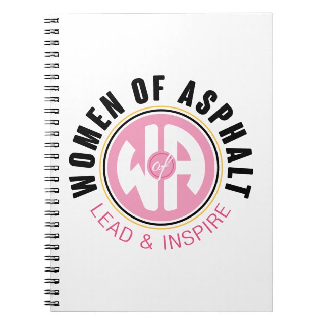 Caderno Espiral Notebook feminino em asfalto (Frente)
