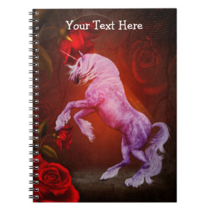 Caderno Espiral Notebook Fiery Unicorn Fantasy Horse