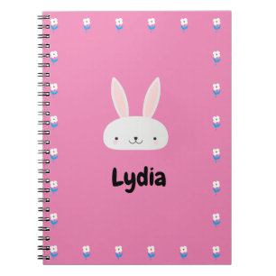 Caderno Espiral Notebook fino cor-de-rosa