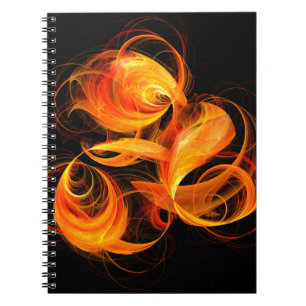 Caderno Espiral Notebook Fireball Abstrato Art