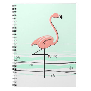 Caderno Espiral Notebook Flamingo Aqua