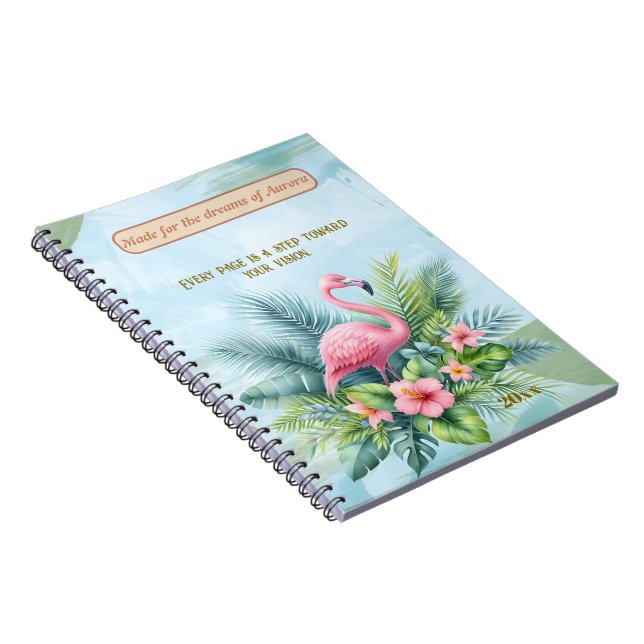 Caderno Espiral Notebook Flamingo Classic com cotação personalizad (Lado Direito)