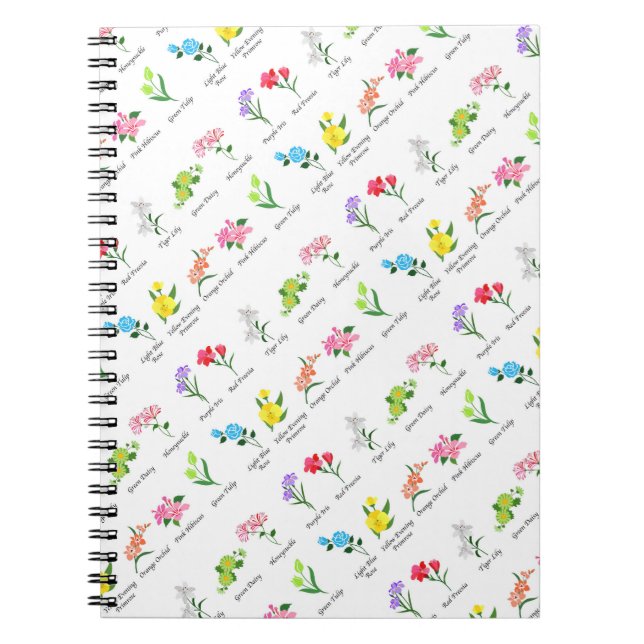 Caderno Espiral Notebook Floral (Frente)