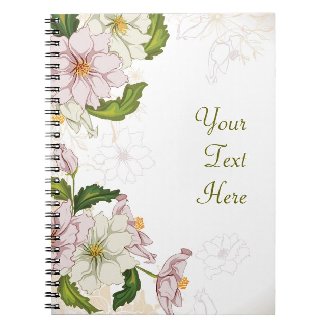 Caderno Espiral Notebook Floral (Frente)