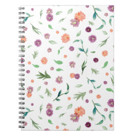Caderno Espiral Notebook Floral Elegante - Bonito presente de aniv