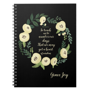 Caderno Espiral Notebook Floral Moderno