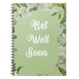 Caderno Espiral Notebook Floral Obtenha Saudações em Breve