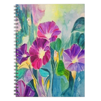Caderno Espiral Notebook Floral para Glórias da Manhã