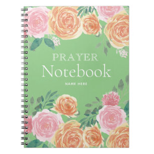 Caderno Espiral Notebook Floral Prayer