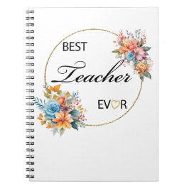 Caderno Espiral Notebook Floral Watercolor