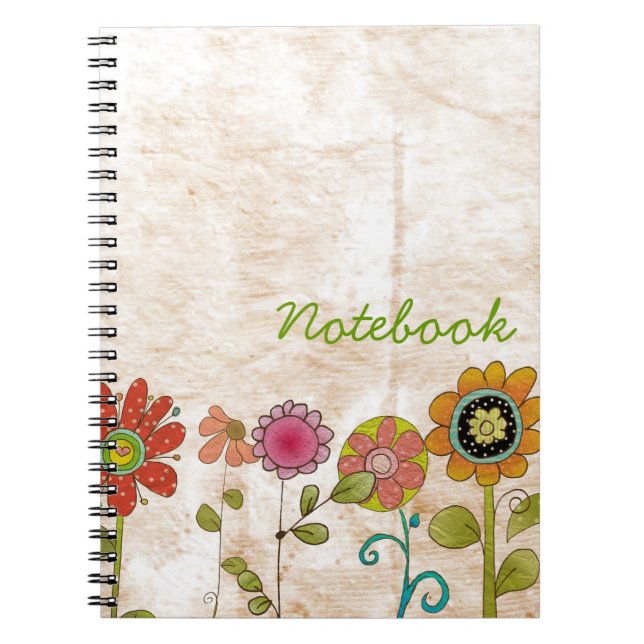 Caderno Espiral Notebook Flores (Frente)