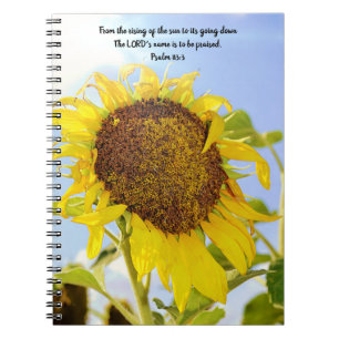 Caderno Espiral Notebook Flores de Fé Sun Sunflower