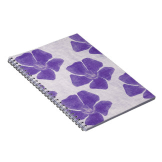 Caderno Espiral Notebook Flores Roxas