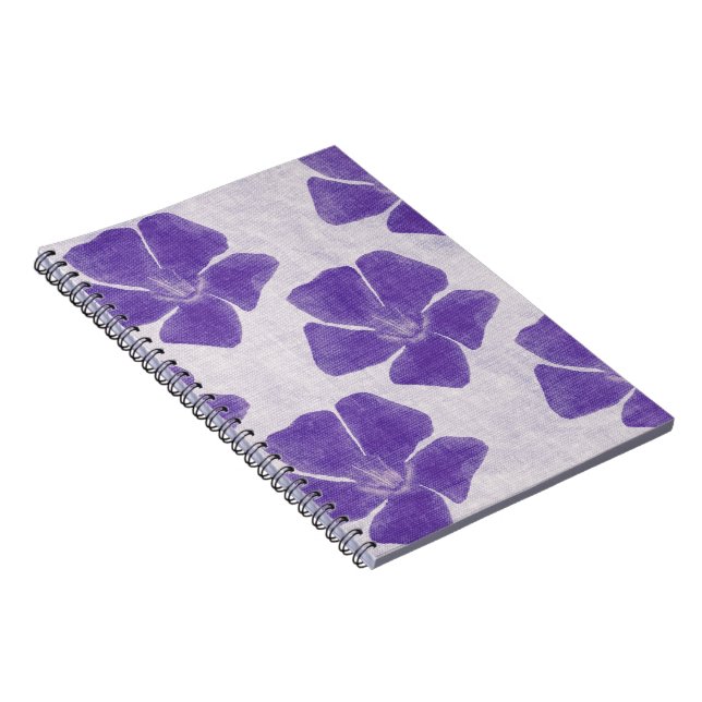 Caderno Espiral Notebook Flores Roxas (Lado Direito)