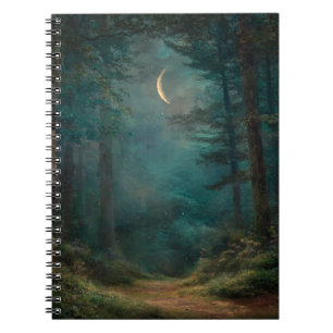 Caderno Espiral Notebook Floresta Encantada Crescente Moon