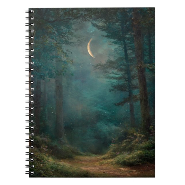 Caderno Espiral Notebook Floresta Encantada Crescente Moon (Frente)