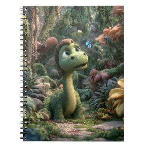 Caderno Espiral Notebook Floresta Encantado Shy Green Dino
