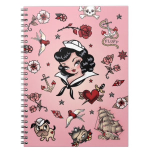 Caderno Espiral Notebook Fluff Suzy Sailor de cor rosa