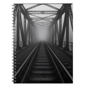 Caderno Espiral Notebook Foggy Steel Railroad
