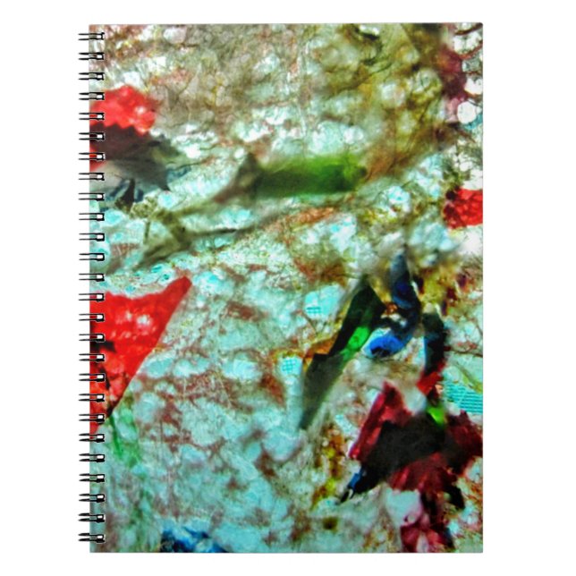 Caderno Espiral Notebook fotográfico espiral de textura azul suave (Frente)