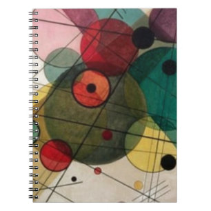 Caderno Espiral Notebook fotográfico espiral nos Abstrato Kandinsk