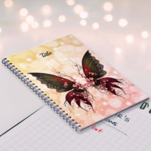 Caderno Espiral Notebook Fotográfico espiral Woodsy Butterfly