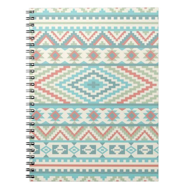 Caderno Espiral Notebook fotográfico/padrão tribal (Frente)