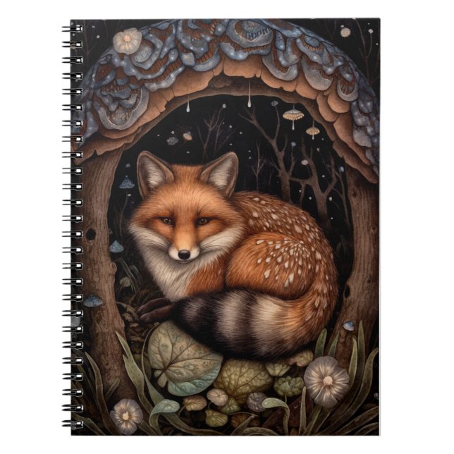 Caderno Espiral Notebook Fox Spiral Meia-Noite (Frente)