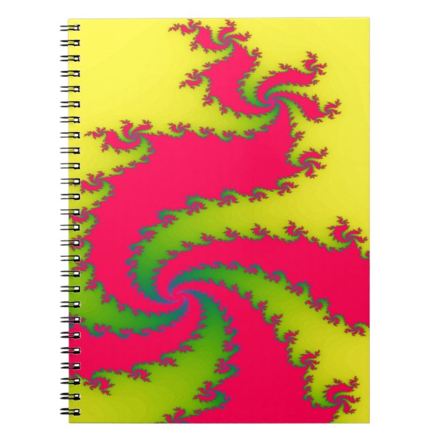 Caderno Espiral Notebook Fractal Dragão de Ano Novo Chinês (Frente)