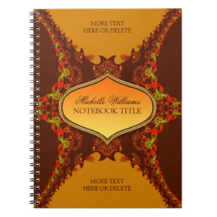 Caderno Espiral Notebook Fractal Tribal Wings