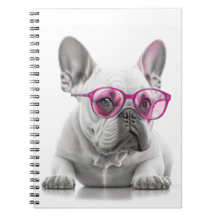 Caderno Espiral Notebook francês Bulldog rosa Foto espiral