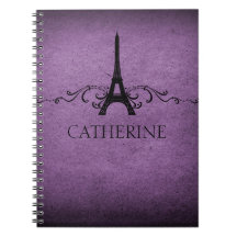 Notebook francês florescente venenoso, roxo