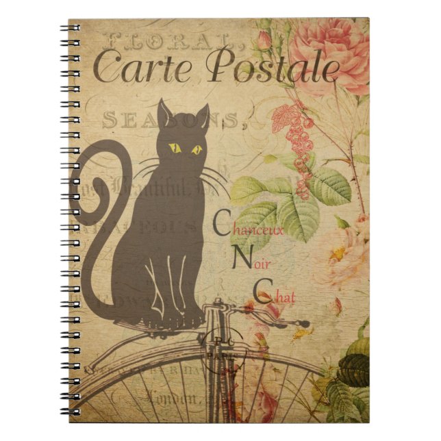 Caderno Espiral Notebook francês postal (Frente)