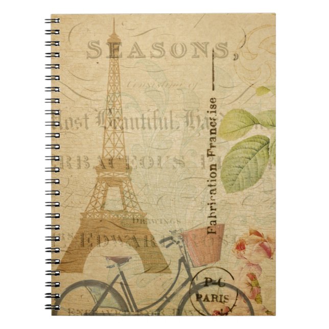 Caderno Espiral Notebook francês postal (Frente)