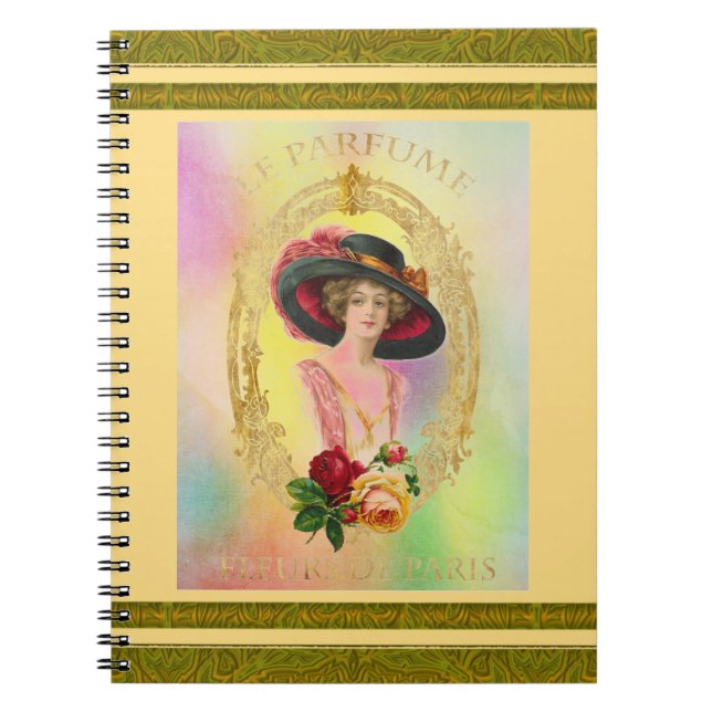Caderno Espiral Notebook francês Vintage (Frente)