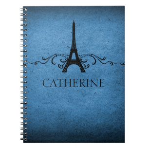 Caderno Espiral Notebook francês voador ventiço, azul