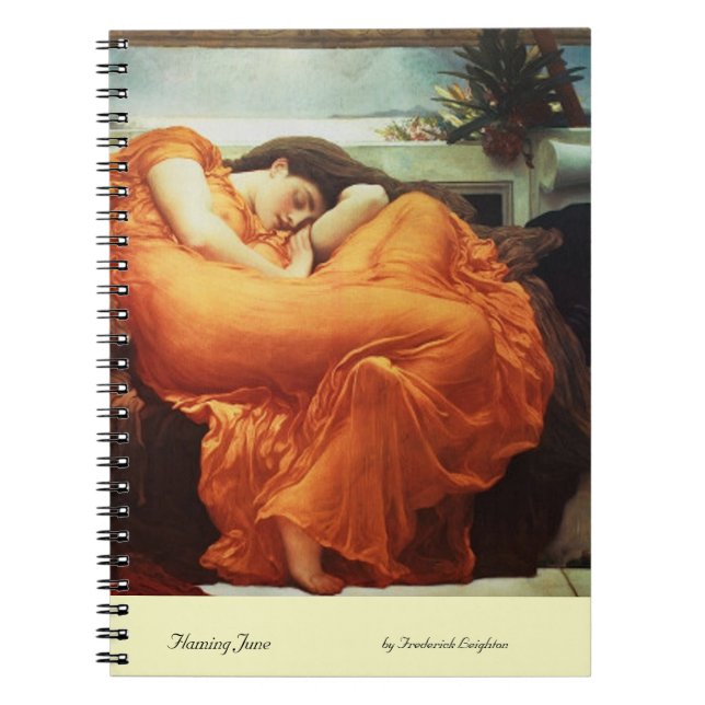 Caderno Espiral Notebook Frederick Leighton em flamejante em junho (Frente)